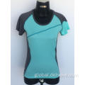 Women's Knitted Sport T Shirt Women's knitted sport wear T shirt Supplier